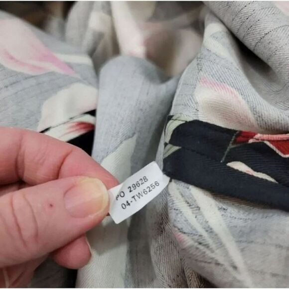 Vintage Tommy Bahama 100% Silk Floral Wrap Tie Front Maxi Dress Size Small - Picture 10 of 11